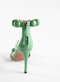 Sandales Bombe 90 en cuir - Vert Printemps