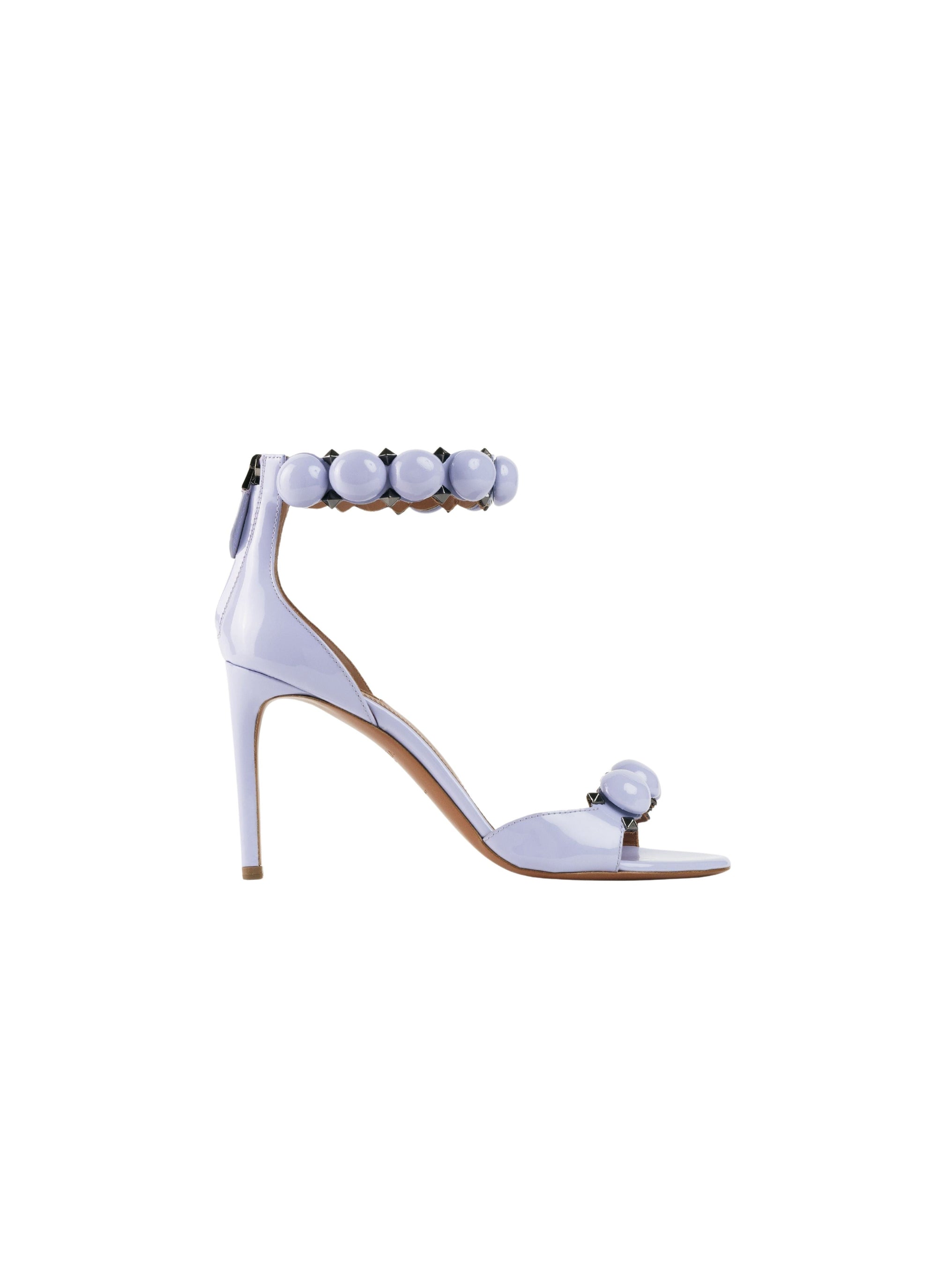 Sandales Bombe 90 en cuir - Parme Clair