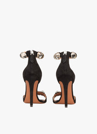 Leather Bombe Sandals - Black