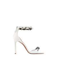 Leather Bombe Sandals - Off White
