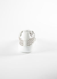 Baskets à découpes laser en cuir - Blanc Cassé