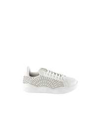 Baskets à découpes laser en cuir - Blanc Cassé