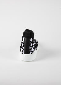 Baskets pétales en cuir - Noir & Blanc