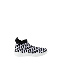 Baskets pétales en cuir - Noir & Blanc