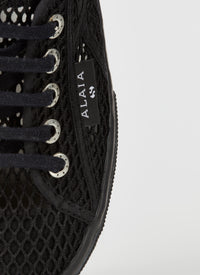 Baskets en toile et résille - Noir