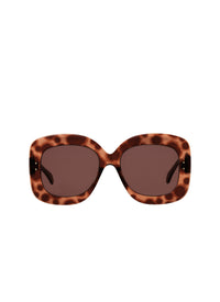 Lunettes rectangulaires - Marron