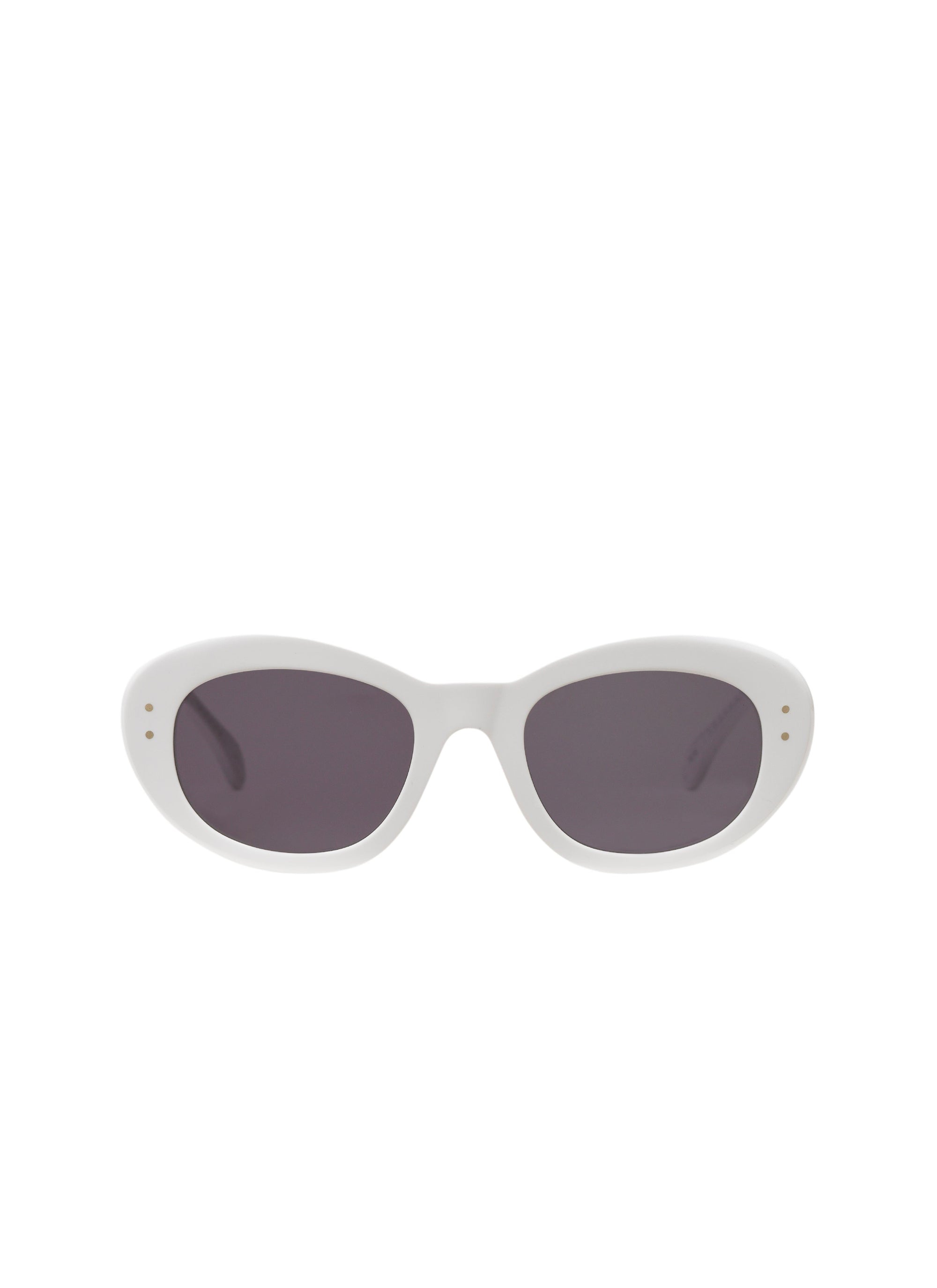 Contrast oval glasses - White & Grey