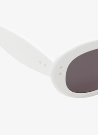 Contrast oval glasses - White & Grey