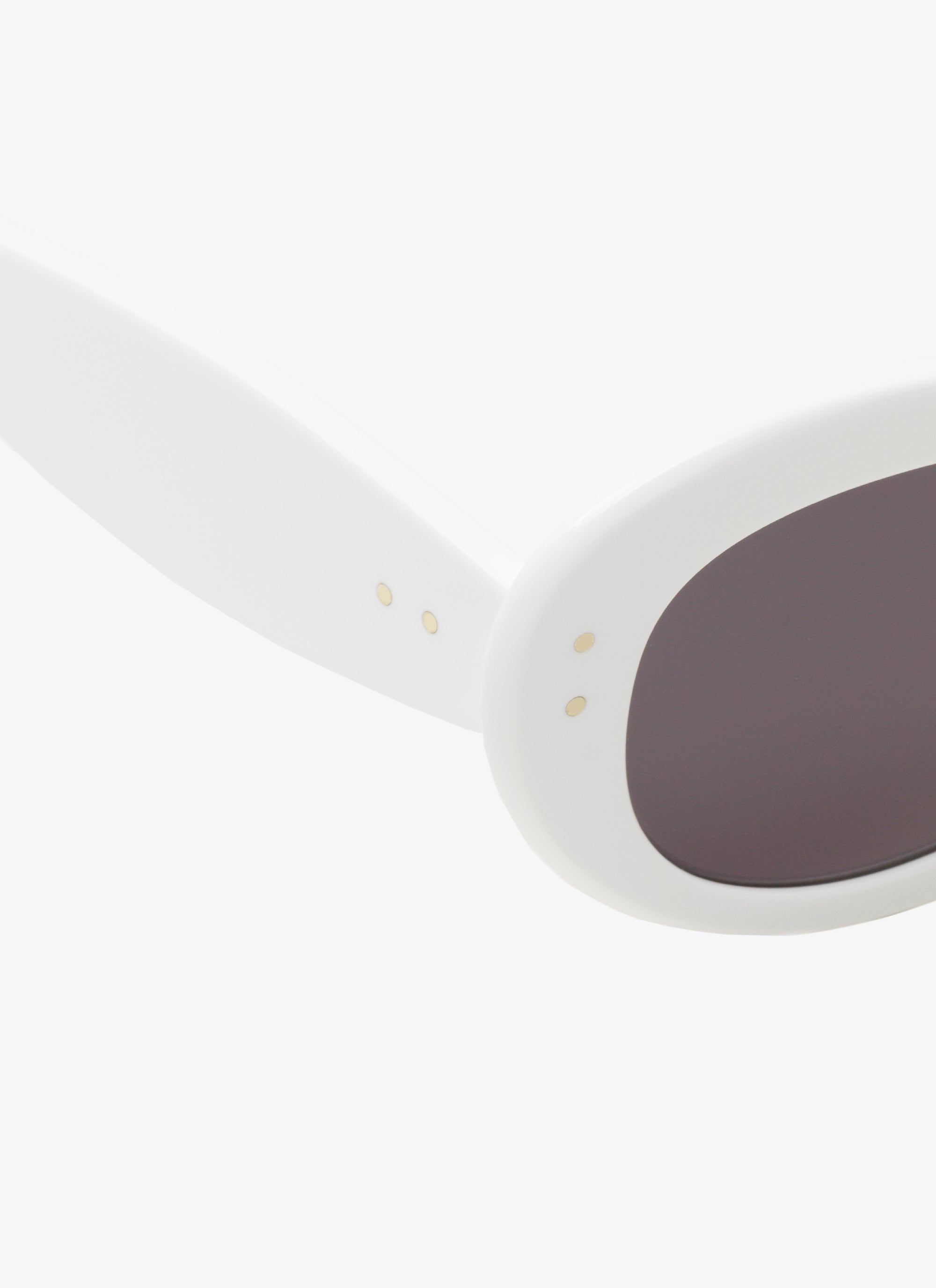 Contrast oval glasses - White & Grey