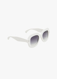 Squared oversize sunglasses - White & Grey