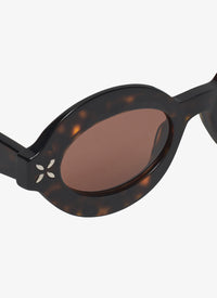 Oval Sunglasses - Havana & Brown
