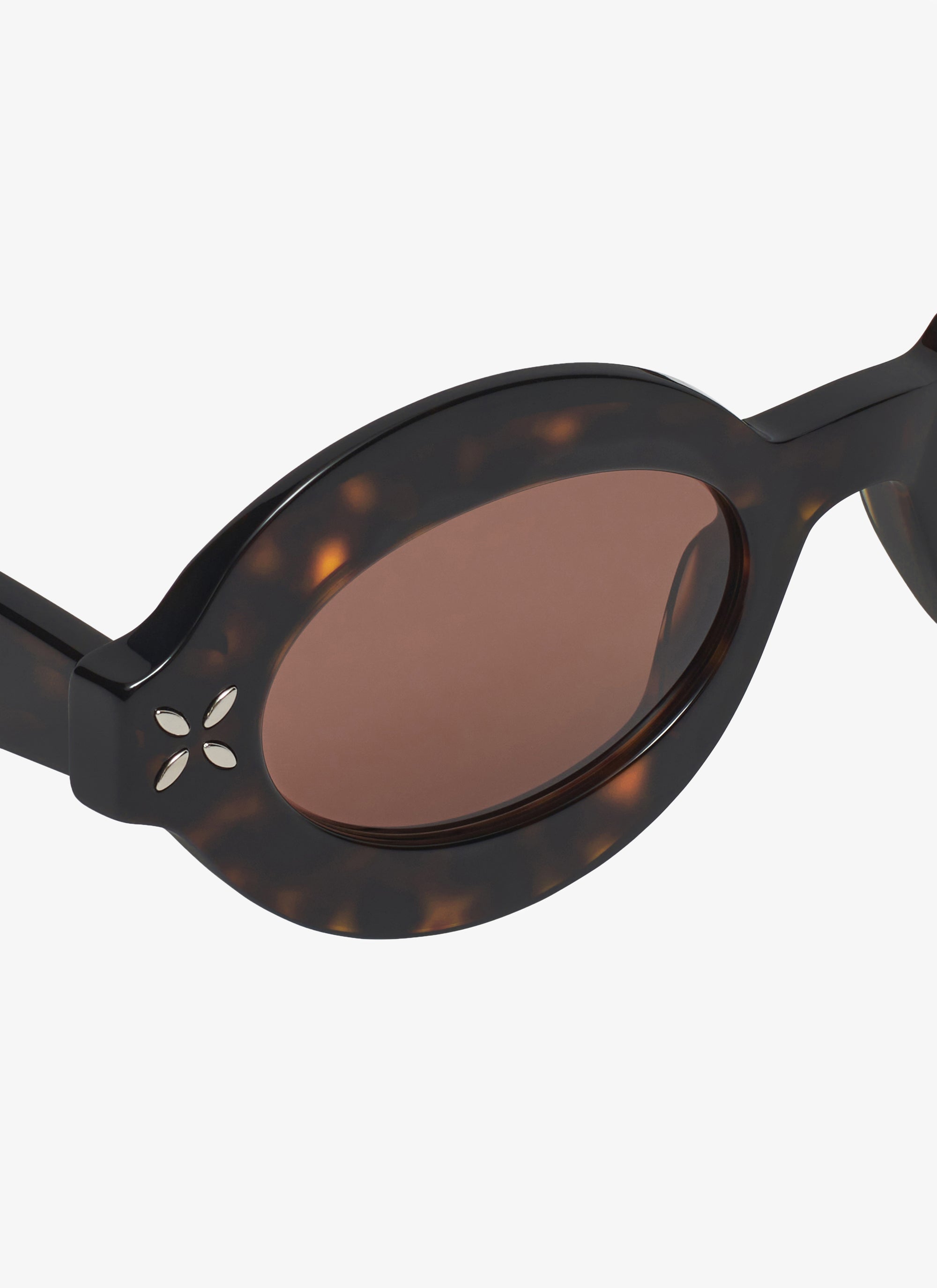 Oval Sunglasses - Havana & Brown