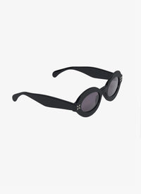 Lunettes de soleil ovales - Noir & Gris