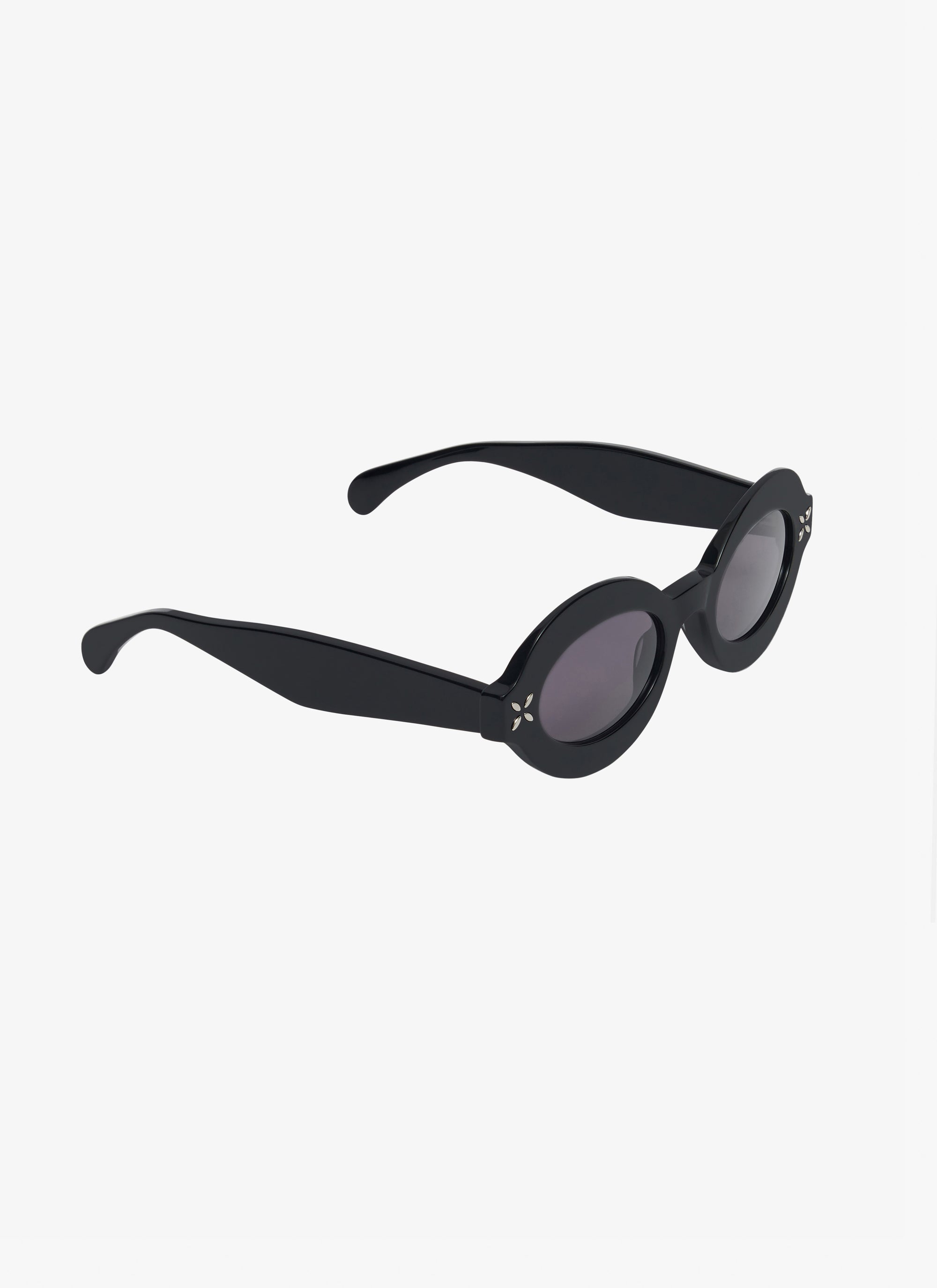 Lunettes de soleil ovales - Noir & Gris