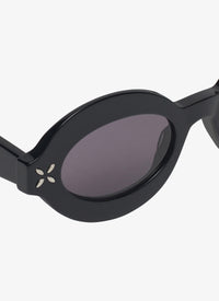 Lunettes de soleil ovales - Noir & Gris