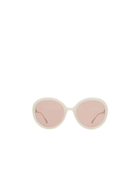 Oversize Sunglasses - Ivory & Pink