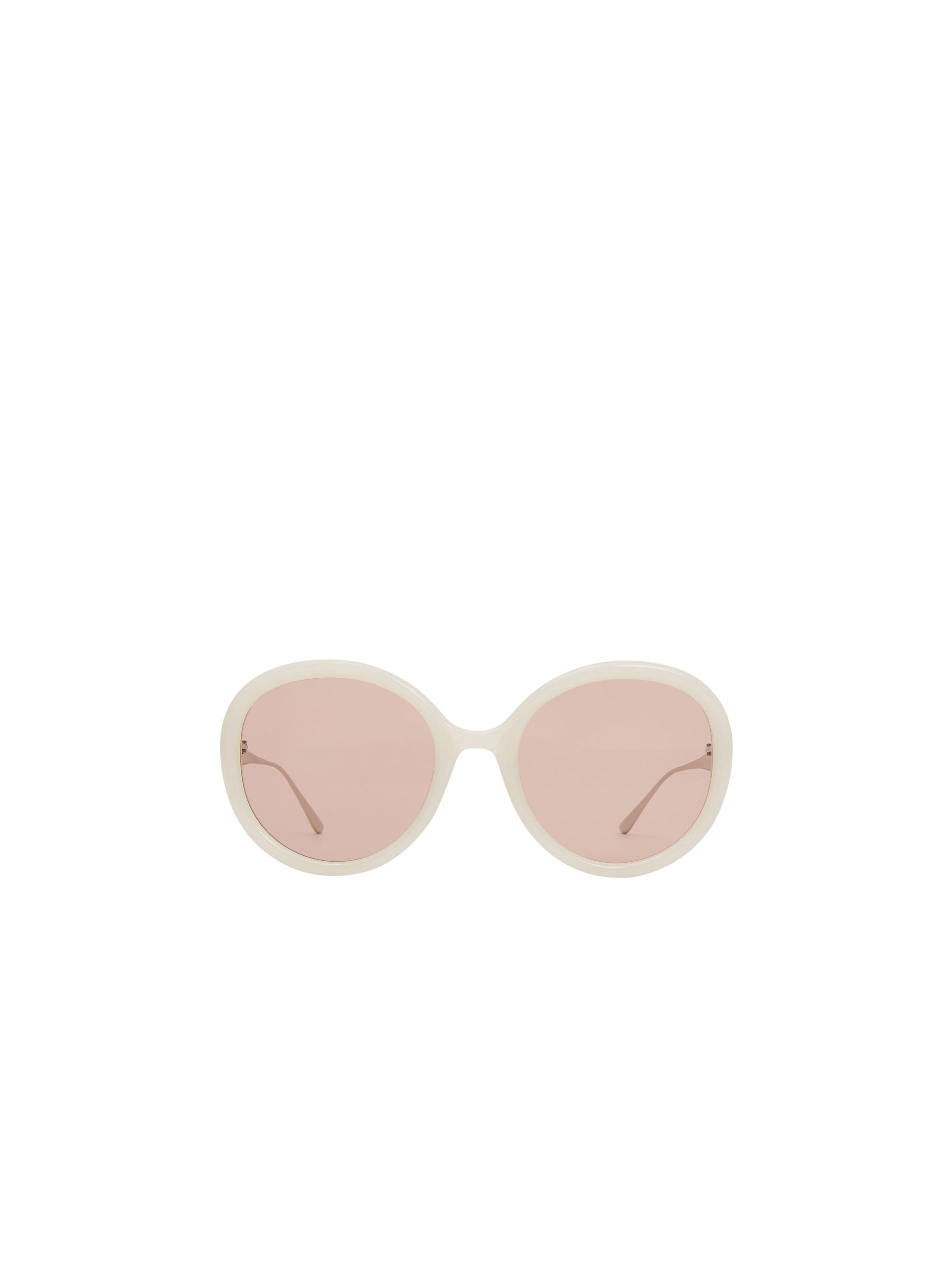 Oversize Sunglasses - Ivory & Pink