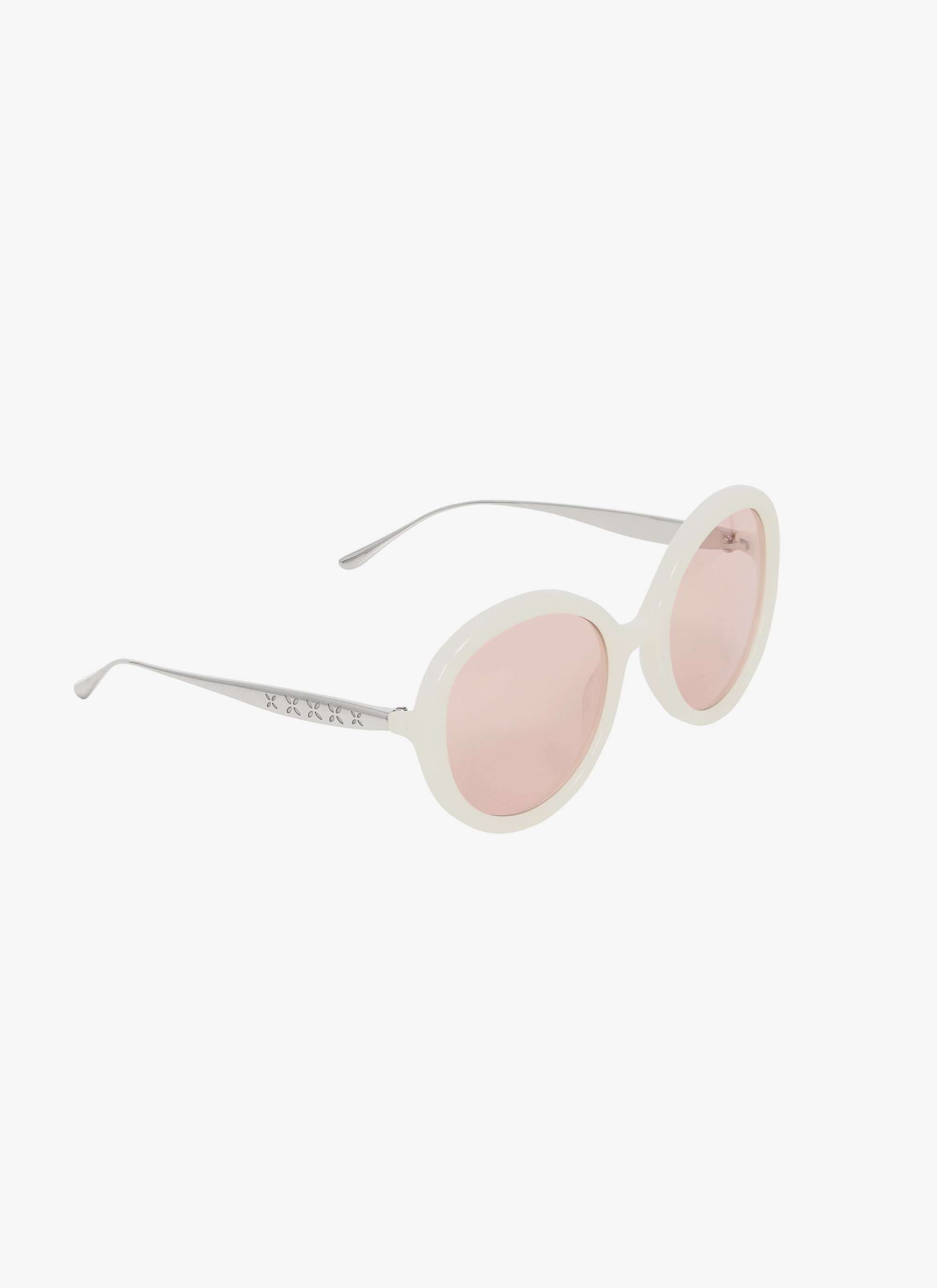 Oversize Sunglasses - Ivory & Pink