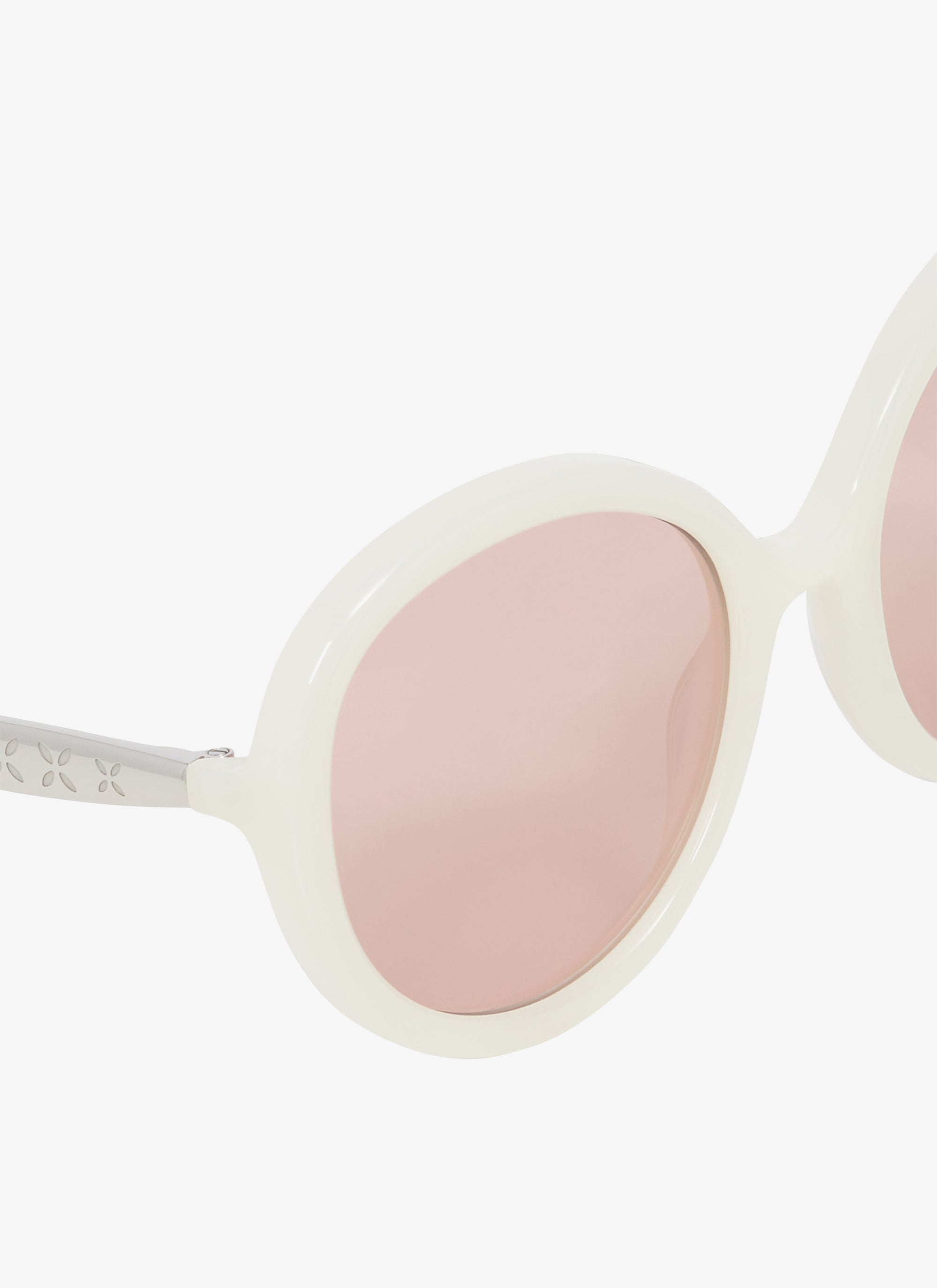 Oversize Sunglasses - Ivory & Pink