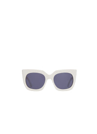 Lunettes de soleil carrées - Blanc & Gris