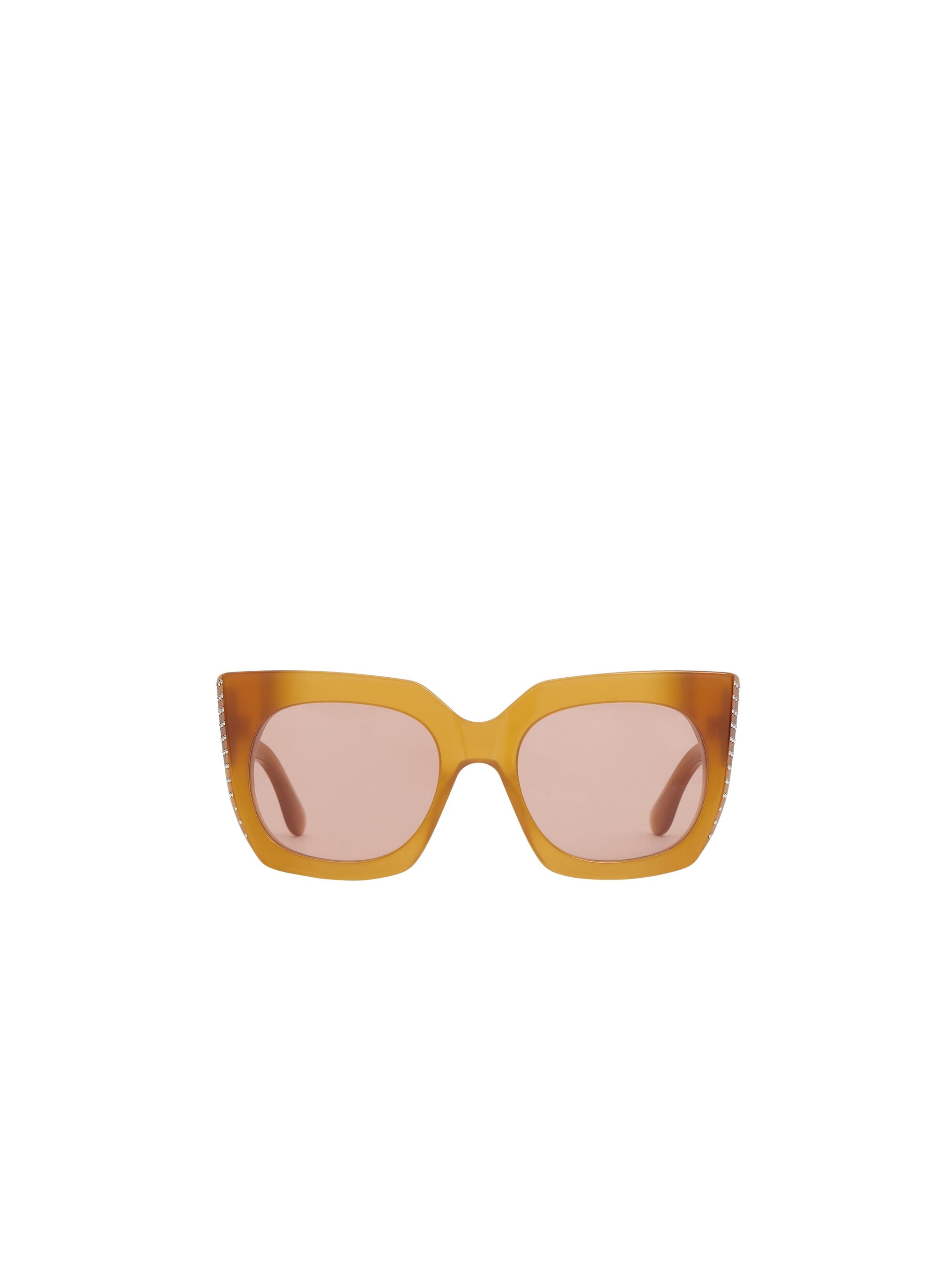 Square Sunglasses - Honey & Pink
