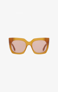 Square Sunglasses - Honey & Pink