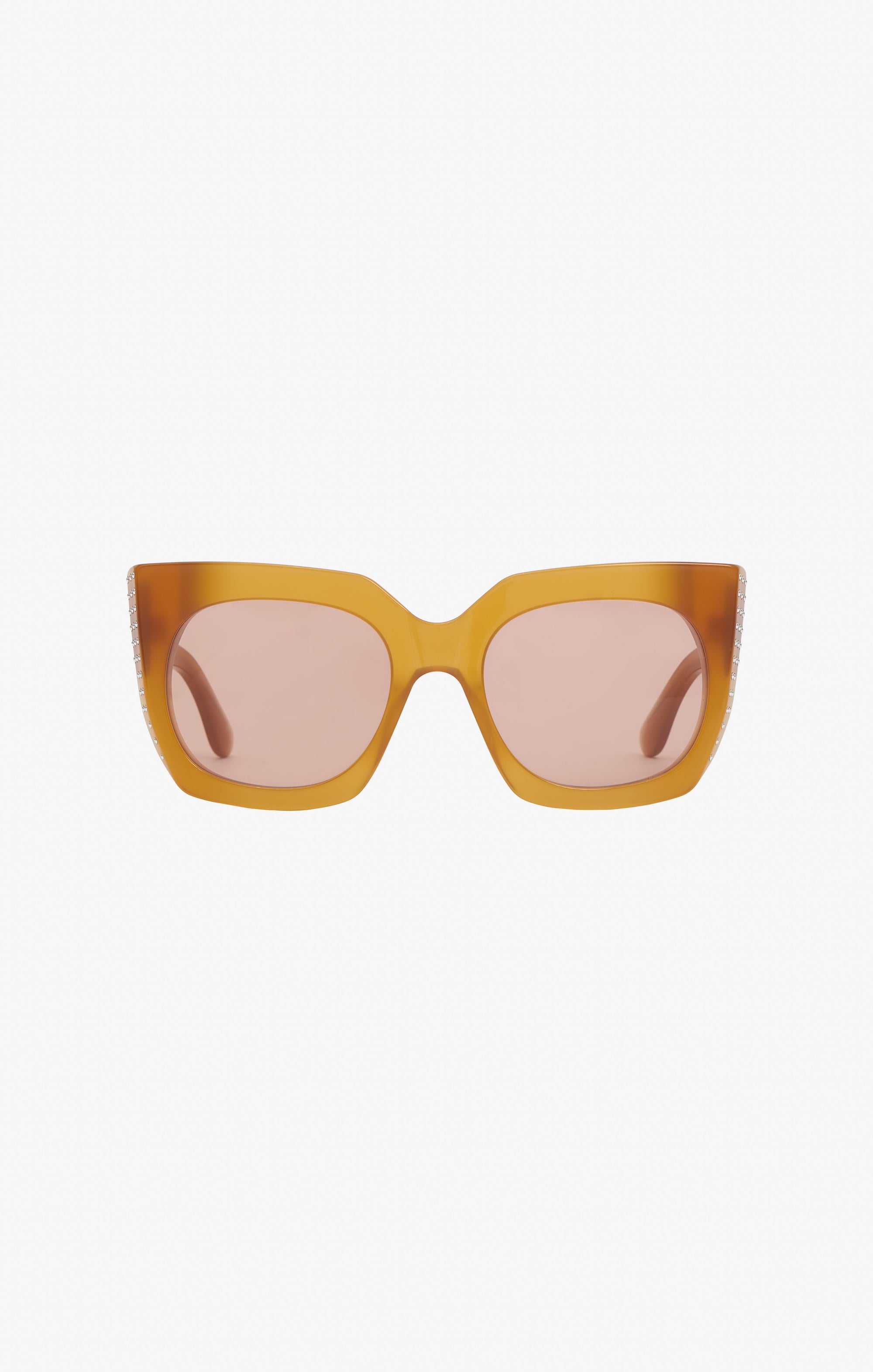 Square Sunglasses - Honey & Pink