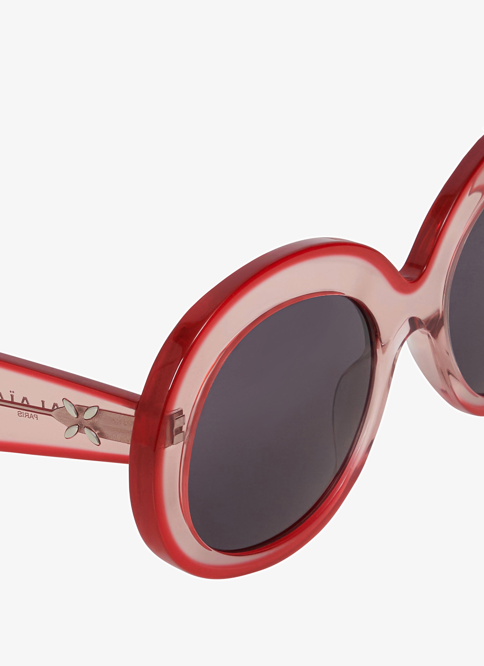 Lunettes de soleil rondes - Rose & Gris
