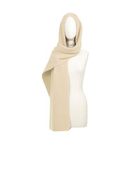 Wool scarf hood - Powder