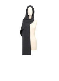 Capuche écharpe en laine - Gris Foncé