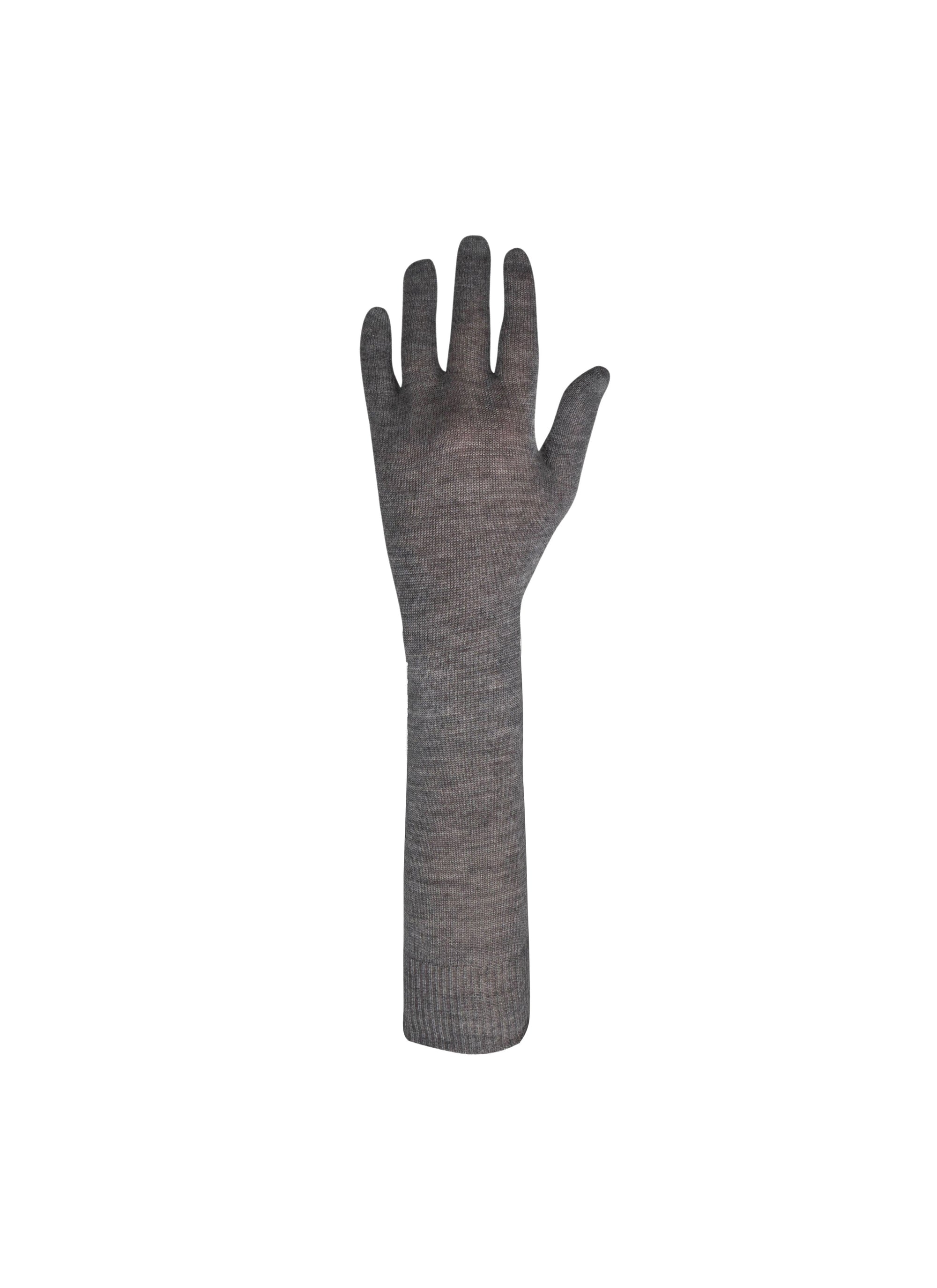 Soft cashmere and silk gloves - Mottled grey