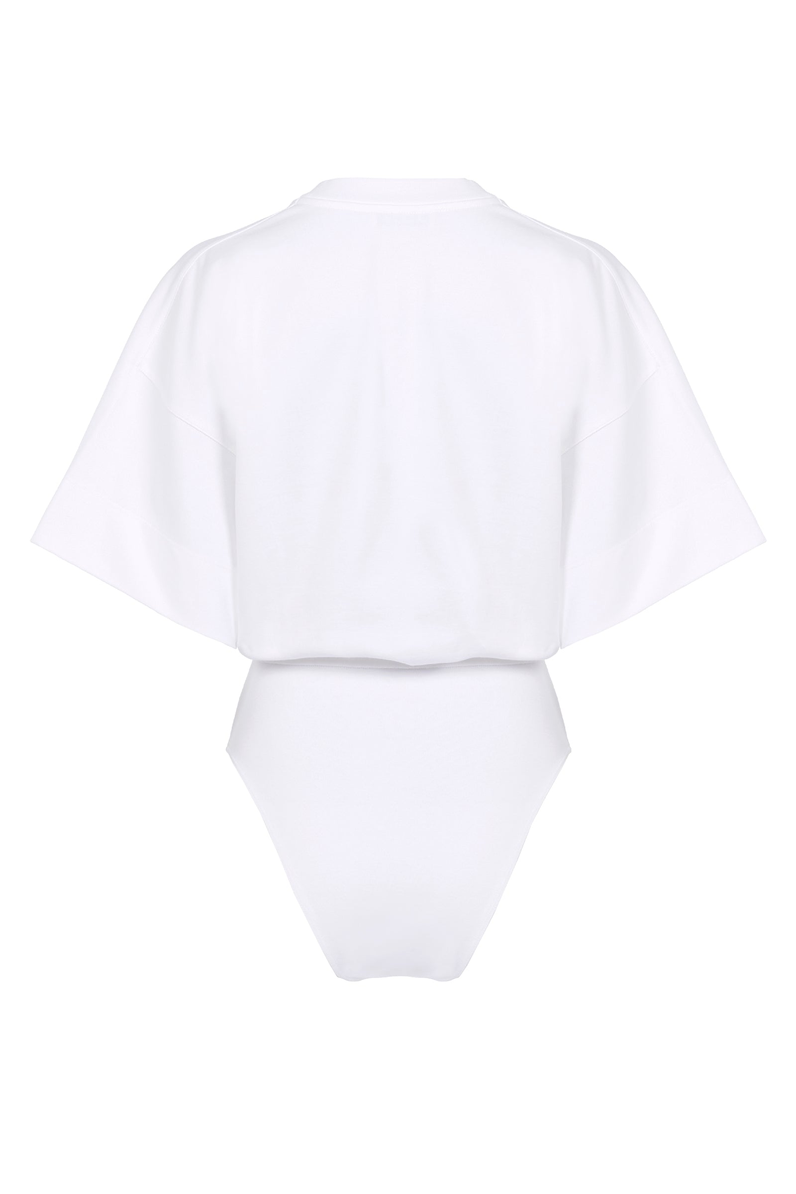 Body t-shirt à logo - Blanc & Noir