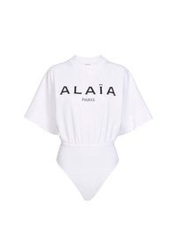 Body t-shirt à logo - Blanc & Noir