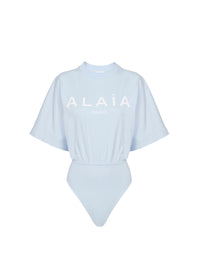 Body t-shirt à logo - Ciel & Blanc