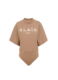 Body T-shirt logo Alaïa - Nude & Blanc