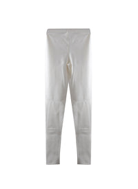 Long wool leggings - White iridescent