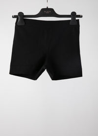 High waist stretch shorts - Black intense