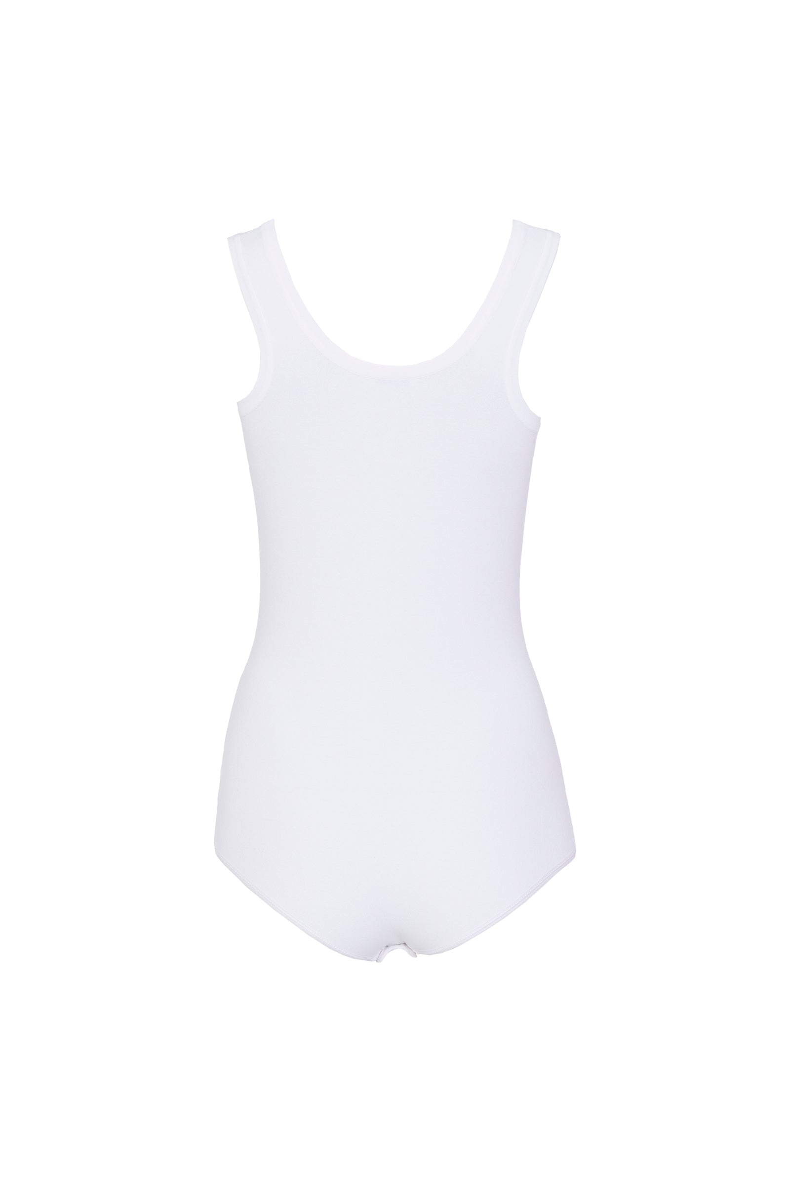Classic square neck sleeveless bodysuit - Optic White