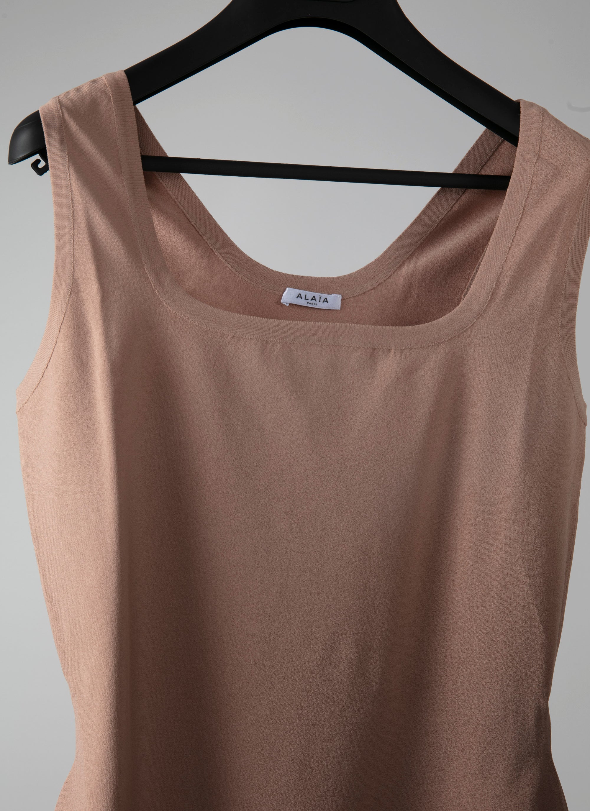 Body col carré classique sans manches - Bois de Rose