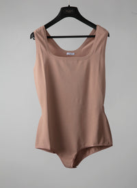 Body col carré classique sans manches - Bois de Rose