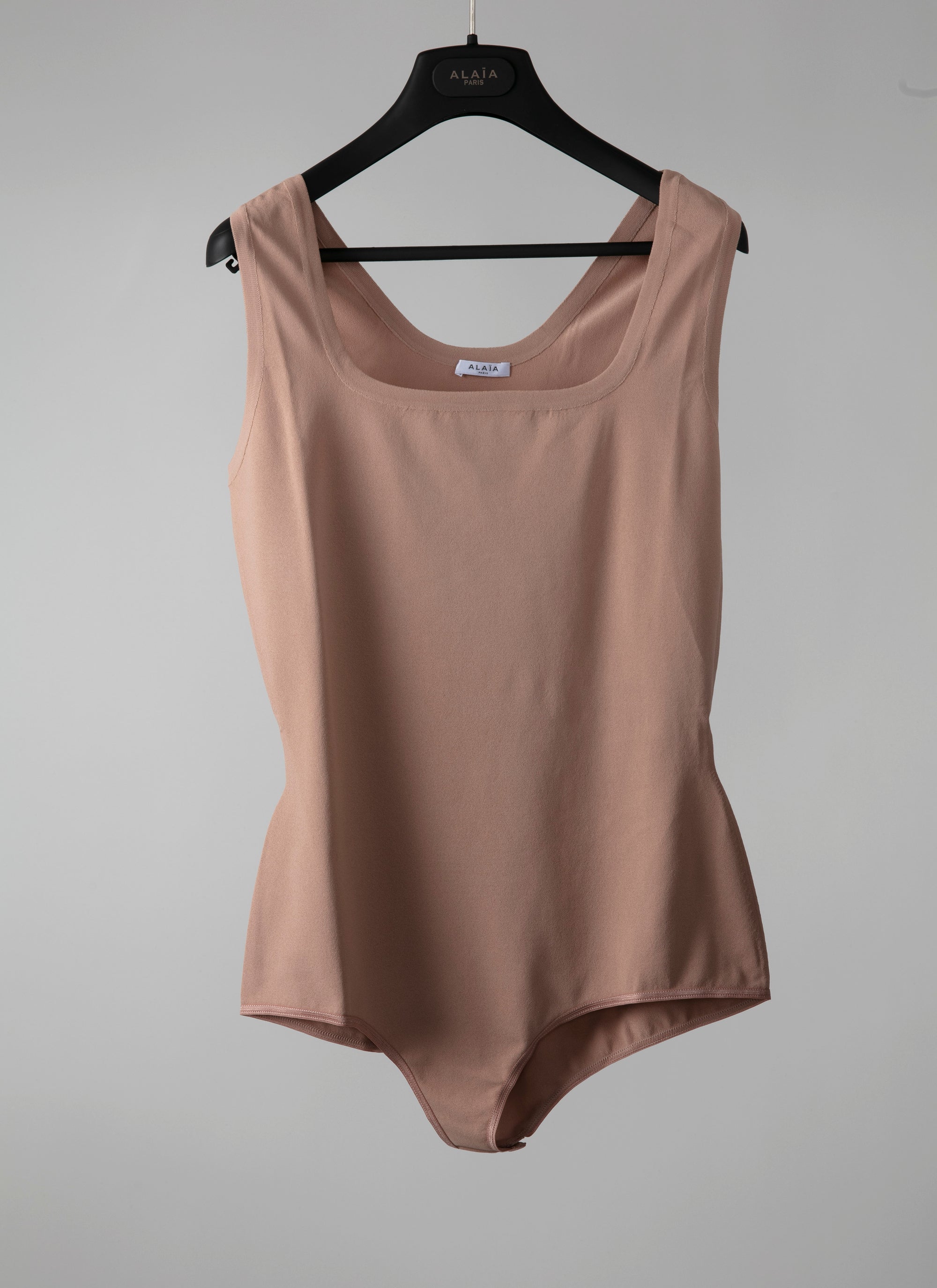 Body col carré classique sans manches - Bois de Rose