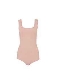 Body col carré classique sans manches - Bois de Rose
