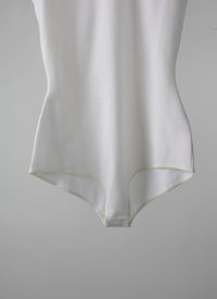 Body sans manches en laine - Blanc Nacre