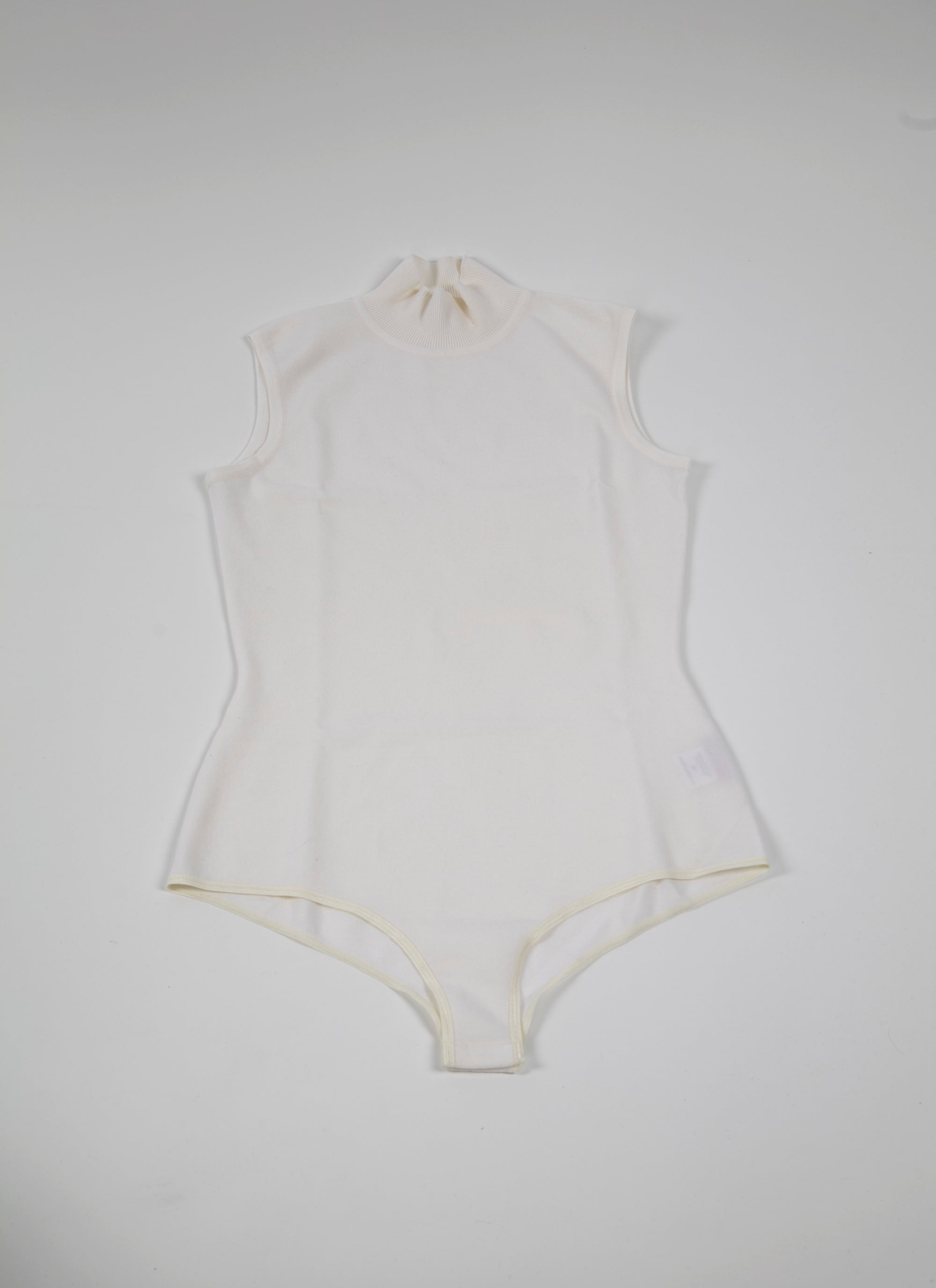 Body sans manches en laine - Blanc Nacre