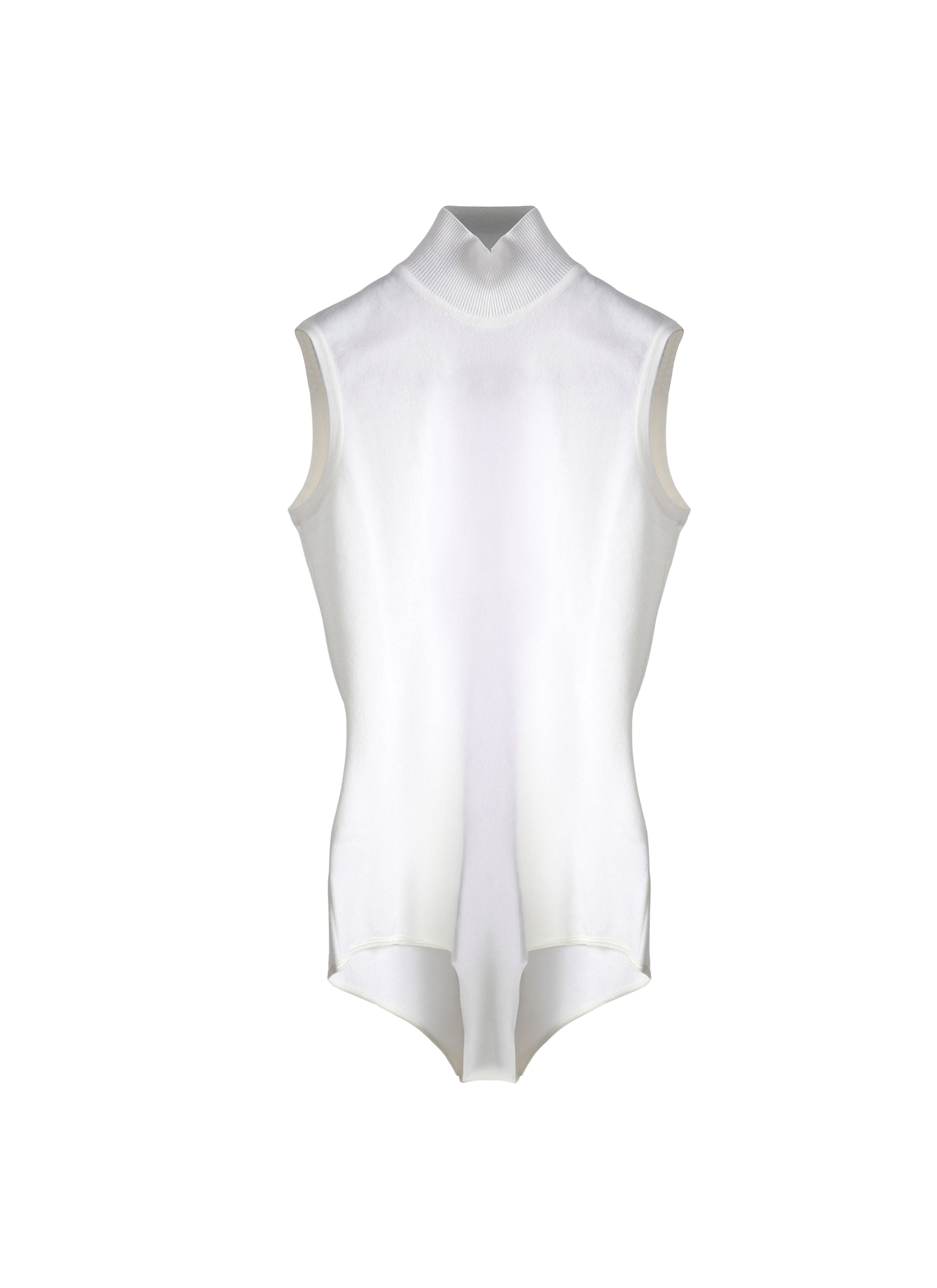 Body sans manches en laine - Blanc Nacre