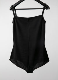 Strapless cashmere bodysuit - Black intense