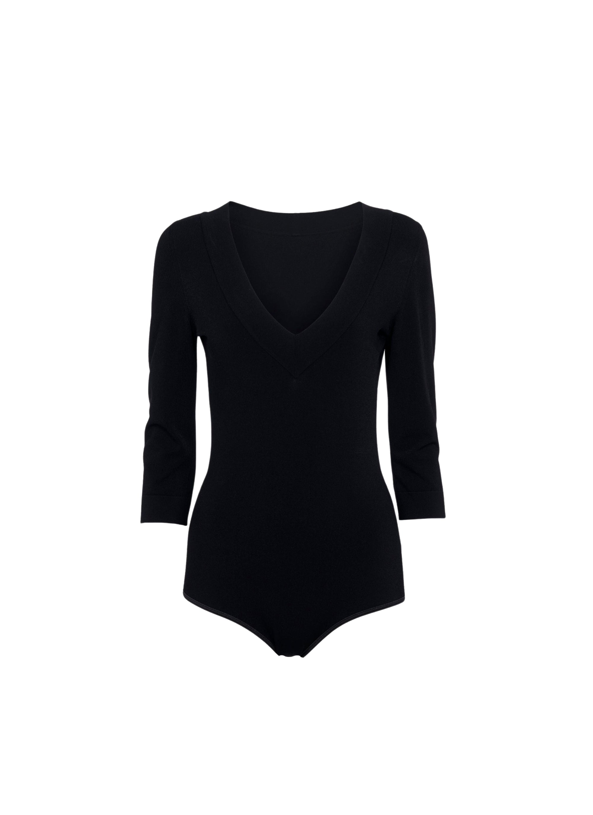 3/4 sleeve bodysuit - Black intense