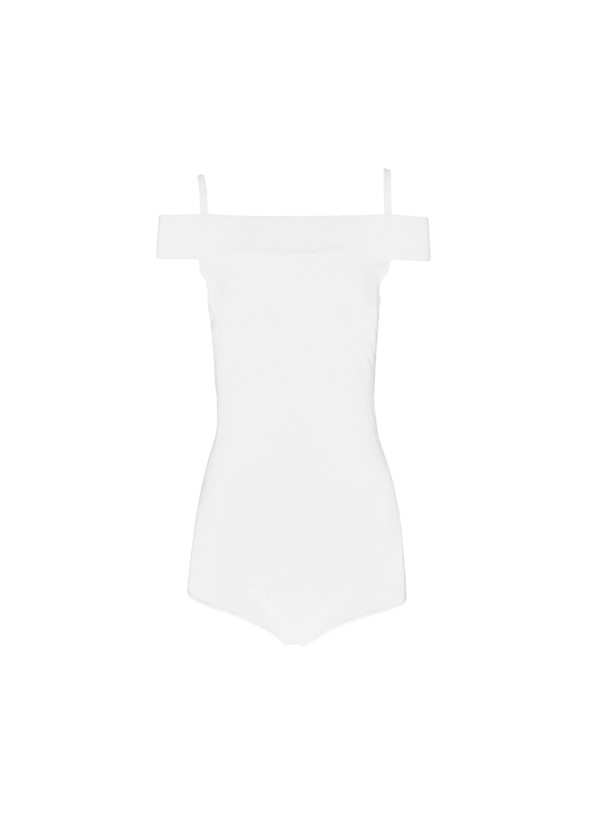 Body à épaules nues - Blanc Optique