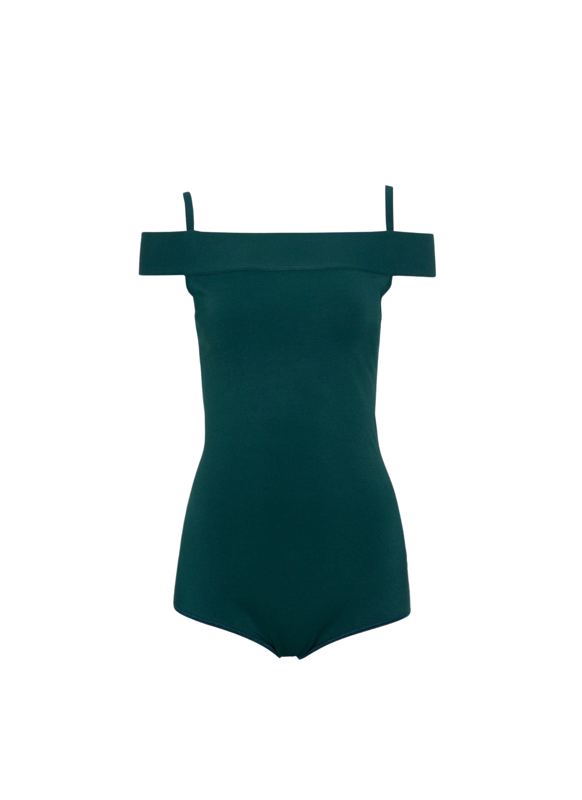 Body à épaules nues - Vert Bouteille