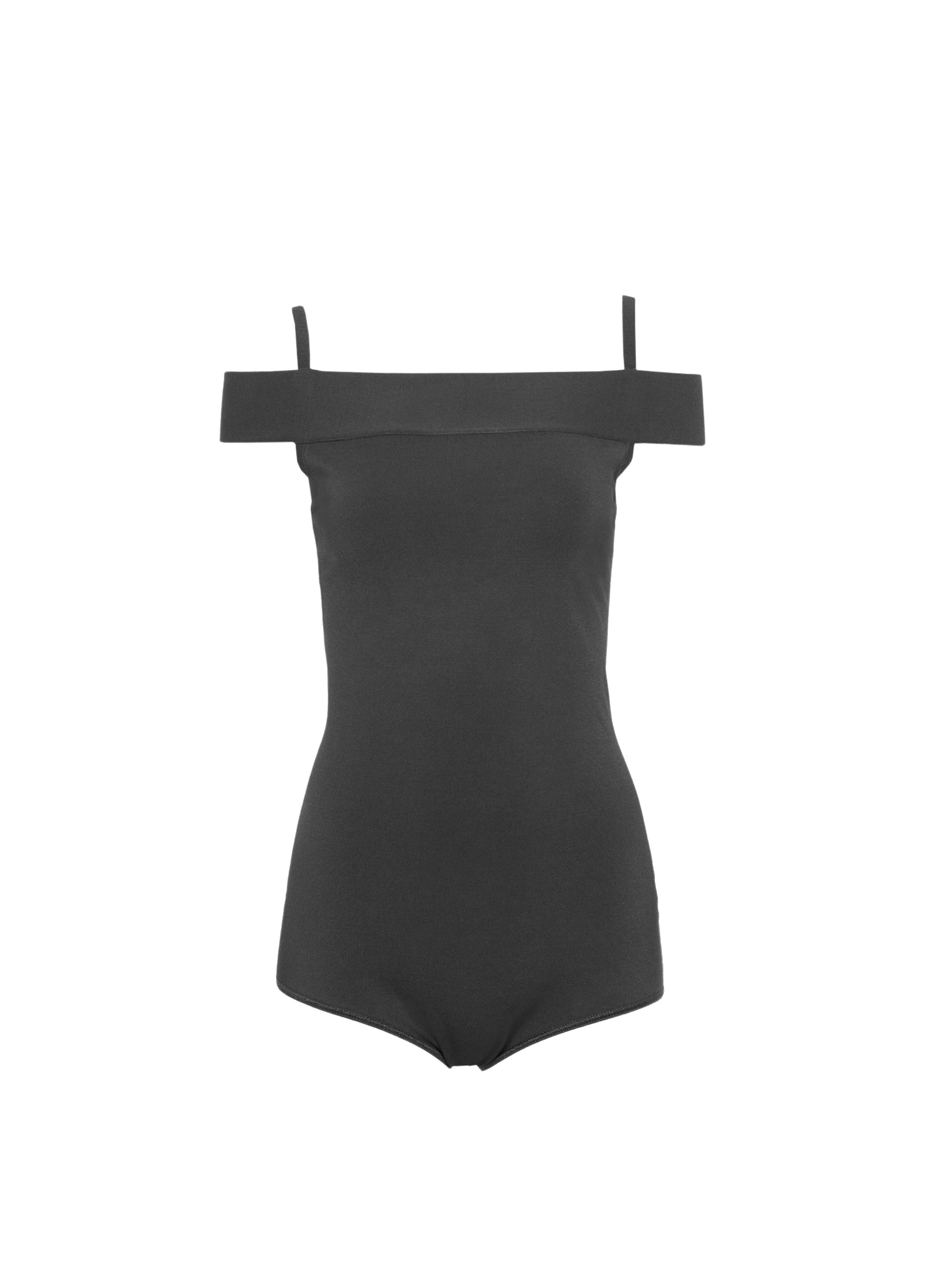 Off-shoulder bodysuit - Black intense